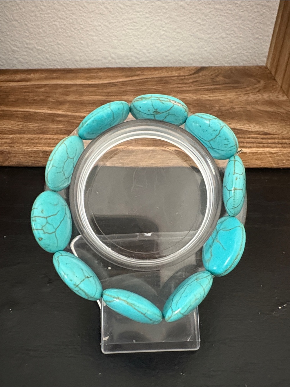 Handcrafted Turquoise beaded bracelet - Picture 1 of 5